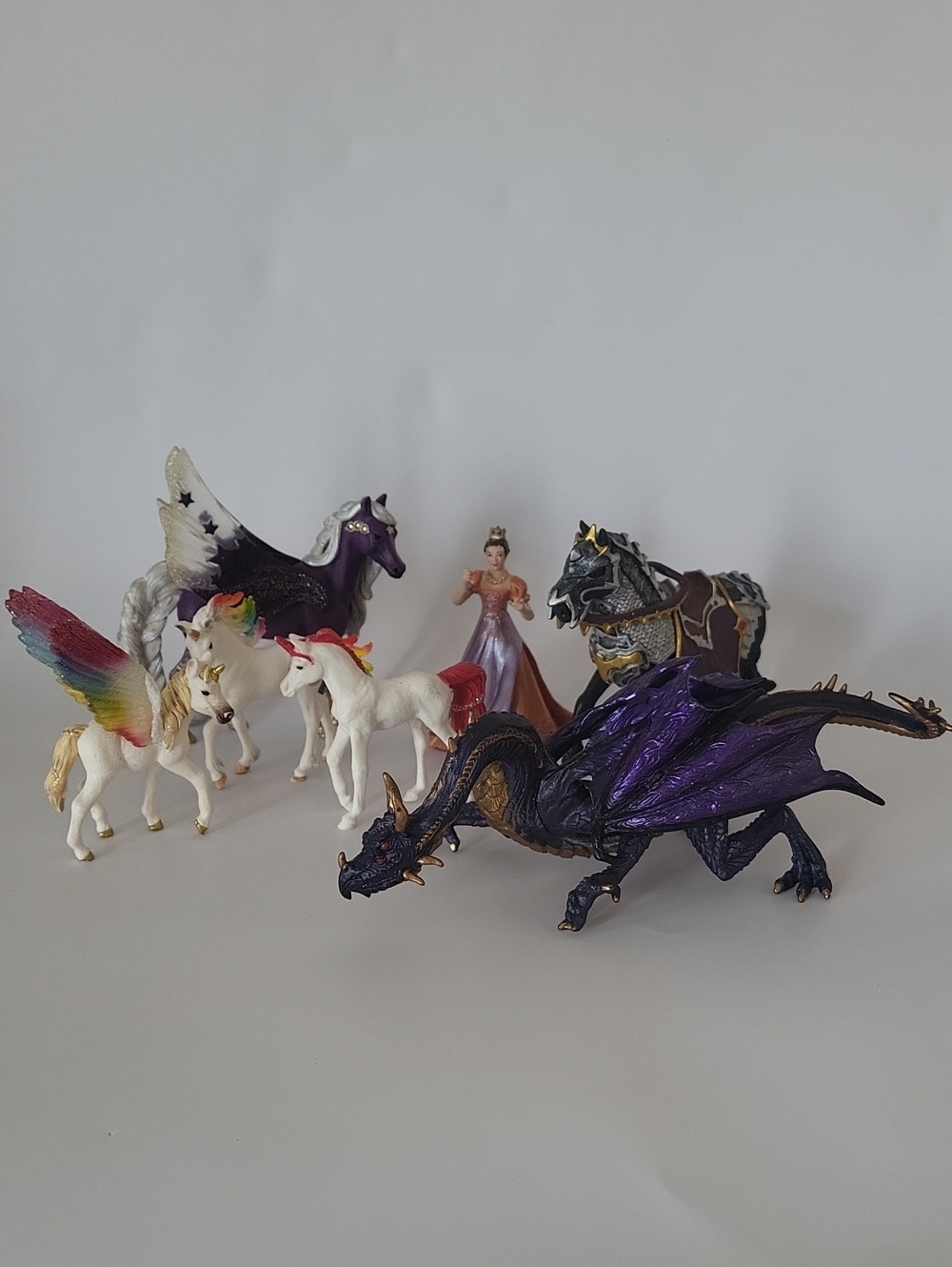 Mixed Lot Schleich Papo Safari Fantasy Figures Pegasus Unicorn Dragon Princess